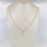 Set Cadena Lazo + Dije Cruz / 1.85 g / 17 3/4 in Oro Amarillo 18K