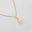 Set Cadena Lazo + Dije Silueta Virgen Guadalupe / 1.2 g / 15 3/4 in Oro Amarillo 18K
