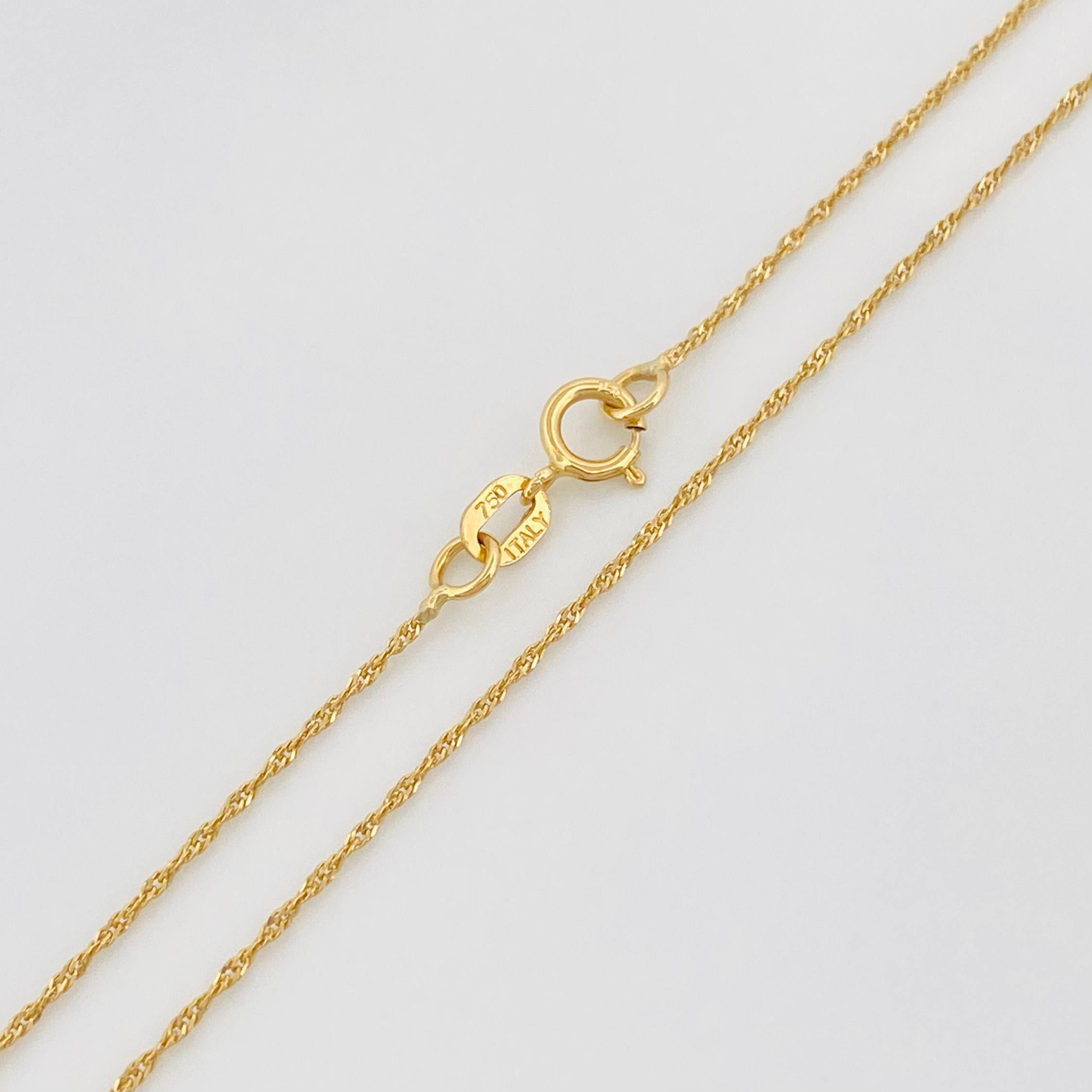 Set Cadena Lazo + Dije Silueta Virgen Guadalupe / 1.2 g / 15 3/4 in Oro Amarillo 18K