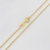 Set Cadena Lazo + Dije Silueta Virgen Guadalupe / 1.35 g / 17 3/4 in Oro Amarillo 18K