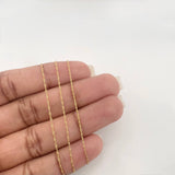 Set Cadena Lazo + Dije Silueta Virgen Guadalupe / 1.2 g / 15 3/4 in Oro Amarillo 18K