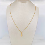 Set Cadena Lazo + Dije Silueta Virgen Guadalupe / 1.2 g / 15 3/4 in Oro Amarillo 18K
