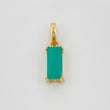 Rectangular Emerald Pendant 2.30Qts 2.05 g / 3/4 in Yellow Gold 18K