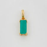 Rectangular Emerald Pendant 2.30Qts 2.05 g / 3/4 in Yellow Gold 18K
