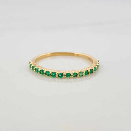 Anillo Churumbela Esmeralda 0.14Pts 1.2 g / T5 1/2 Oro Amarillo 18K