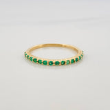 Anillo Churumbela Esmeralda 0.14Pts 1.15 g / T6 Oro Amarillo 18K