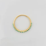Anillo Churumbela Esmeralda 0.14Pts 1.2 g / T5 1/2 Oro Amarillo 18K