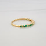 Anillo Churumbela Esmeralda 0.14Pts 1.15 g / T6 Oro Amarillo 18K