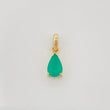 Dije Lagrima Esmeralda 82Pts 0.9 g / 1/2 in Oro Amarillo 18K