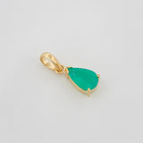 Dije Lagrima Esmeralda 82Pts 0.9 g / 1/2 in Oro Amarillo 18K