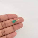Dije Lagrima Esmeraldas 0.83Pts 0.9 g / 1/2 in Oro Amarillo 18K