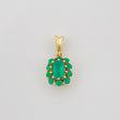 Emerald Rectangle Pendant 56Pts 1.25 g / 1/2 in 18K Yellow Gold