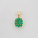 Emerald Rectangle Pendant 56Pts 1.25 g / 1/2 in 18K Yellow Gold