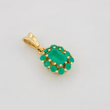 Emerald Rectangle Pendant 56Pts 1.25 g / 1/2 in 18K Yellow Gold