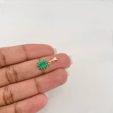 Emerald Rectangle Pendant 56Pts 1.25 g / 1/2 in 18K Yellow Gold