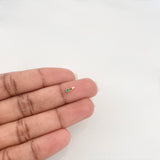 Dije Redondo Esmeraldas 0.4Pts 0.1 g / 3/4 in Oro Amarillo 18K
