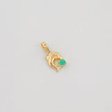 Dije Delfin Esmeralda 0.3Pts 0.2 g / 1/2 in Oro Amarillo 18K