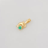 Dije Delfin Esmeralda 0.3Pts 0.2 g / 1/2 in Oro Amarillo 18K
