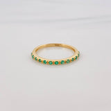 Anillo Churumbela Esmeralda 12Pts 1.35 g / T5 1/2 Oro Amarillo 18K