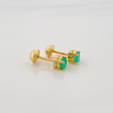 Topos Cuatro Garras Esmeralda 53Pts 1 g / in / 1.8 mm Oro Amarillo 18K