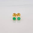 Topos Cuatro Garras Esmeralda 30Pts 0.75 g / in / 2.8 mm Oro Amarillo 18K