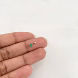 Dije Trebol Esmeraldas 0.8Pts 0.3 g / 1/2 in Oro Amarillo 18K