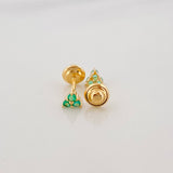 Topos Triangulo Esmeralda 15Pts 0.65 g / in / 1.6 mm Oro Amarillo 18K