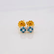 Topos Flor Diamantes 17Pts 1 g / in / 1 mm Oro Amarillo 18K