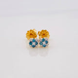 Topos Flor Diamantes 17Pts 1 g / in / 1 mm Oro Amarillo 18K