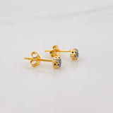 Topos Flor Diamantes 17Pts 1 g / in / 1 mm Oro Amarillo 18K