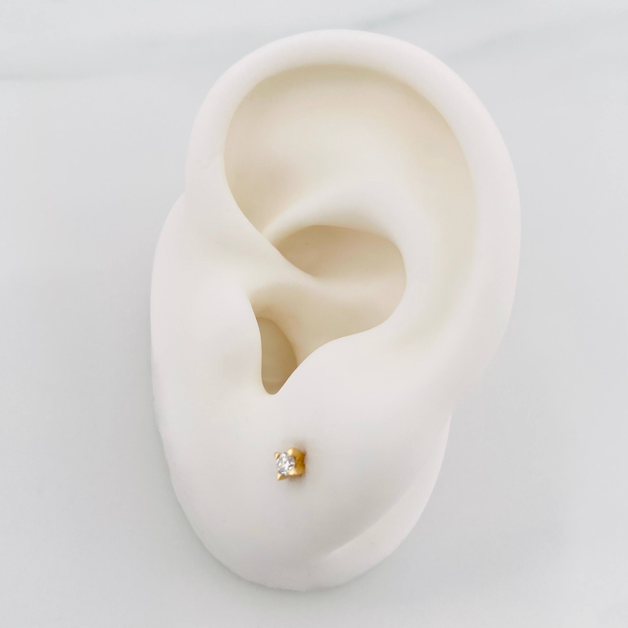 Topos Diamantes 0.8Pts 0.75 g / in / 0.8 mm Oro Amarillo 18K