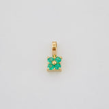 Dije Flor Esmeralda 21Pts 0.2 g / 1/4 in Oro Amarillo 18K