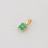 Dije Flor Esmeralda 21Pts 0.2 g / 1/4 in Oro Amarillo 18K
