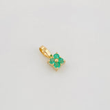 Dije Flor Esmeralda 21Pts 0.2 g / 1/4 in Oro Amarillo 18K