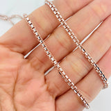 Cadena Veneciana 31.6 g / 25 3/4 in / 2.55 mm Dos Oros Blanco Rosa 18K