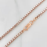 Cadena Veneciana 31.6 g / 25 3/4 in / 2.55 mm Dos Oros Blanco Rosa 18K