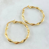 Hoop Earrings Amber 1.9gr / 1.2in / 18K Gold ©