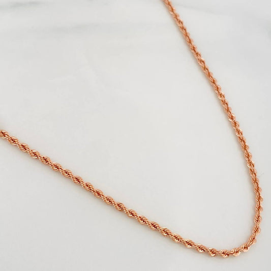 Rope Chain 3.85g / 24 in / 2.15mm Rose Gold 18K