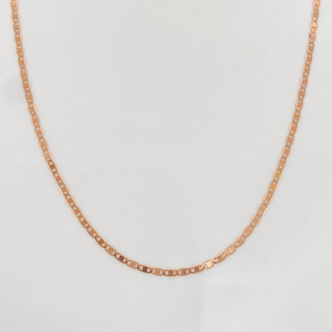 Cadena Escalera 1.3g / 16 in / 1.3mm Oro Rosa 18K