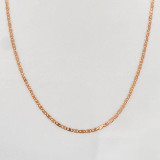 Cadena Escalera 1.3g / 16 in / 1.3mm Oro Rosa 18K