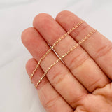 Cadena Escalera 1.3g / 16 in / 1.3mm Oro Rosa 18K