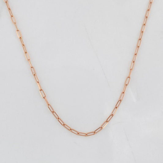 Paperclip Chain 1g / 20 in / 0.8mm Rose Gold 18K