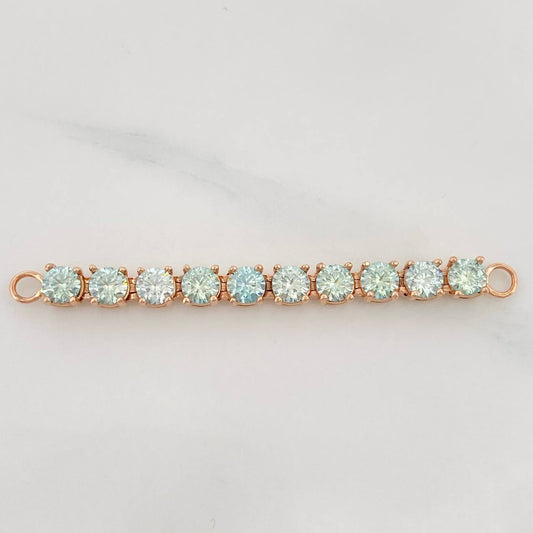 Herraje Tennis Moisanitas 3.3qts 4.15g / 2 1/4 in Oro Rosa 18K
