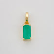 Dije Rectangular Esmeraldas 0.93Pts 0.9 g / 3/4 in Oro Amarillo 18K