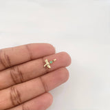 Dije Libelula Esmeraldas 0.3Pts 0.25 g / 1/2 in Oro Amarillo 18K