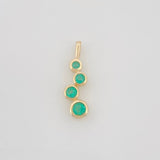 Dije Circulos Esmeraldas 0.33Pts 1.05 g / 3/4 in Oro Amarillo 18K