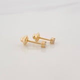 Stud Earrings Four Prong Diamond 12Pts 0.55 g / in / 2.4 mm Yellow Gold 18K