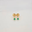Topos Cuatro Garras Esmeralda 0.10Pts 0.55 g / in / 2.13 mm Oro Amarillo 18K