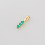 Dije Semaforo Esmeraldas 0.15Pts 0.2 g / in / 1.57 mm Oro Amarillo 18K