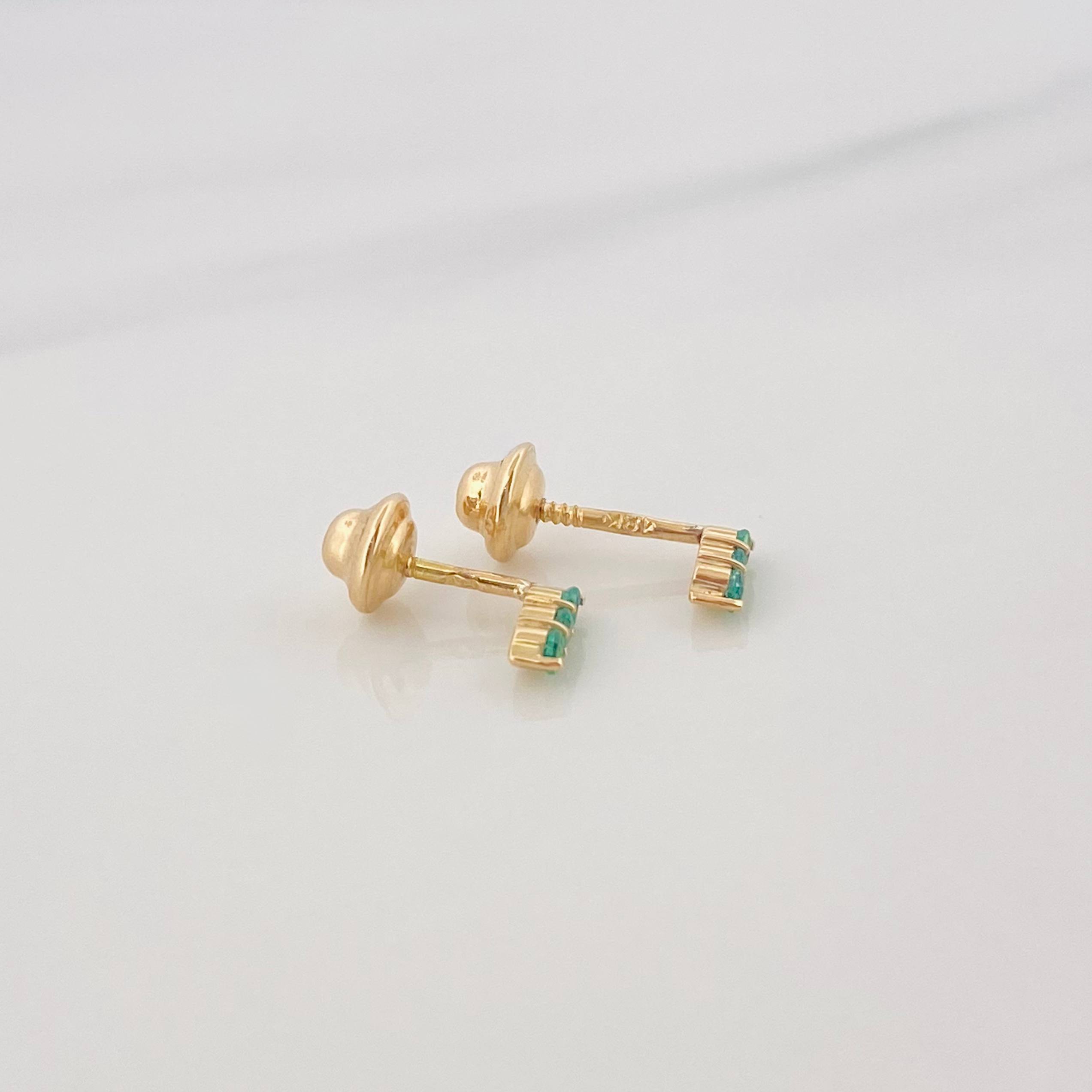 Topos Semaforo Esmeraldas 0.15Pts 0.65 g / in / 1.57 mm Oro Amarillo 18K